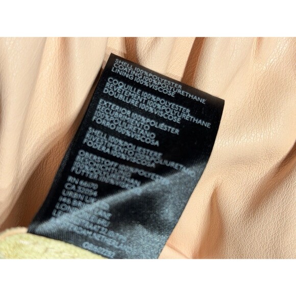 Anthropologie The Somerset Mini Dress Vegan Leather in Blush V-Neck Size S - Picture 10 of 10